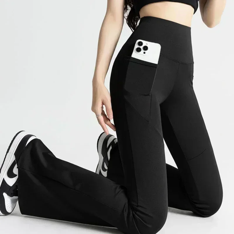 

Flare Leggings High Waist Wide Leg Pants Women Gym Sports Yoga Pants Dance Trousers Retro All-match Streetwear Push Up Clothing
