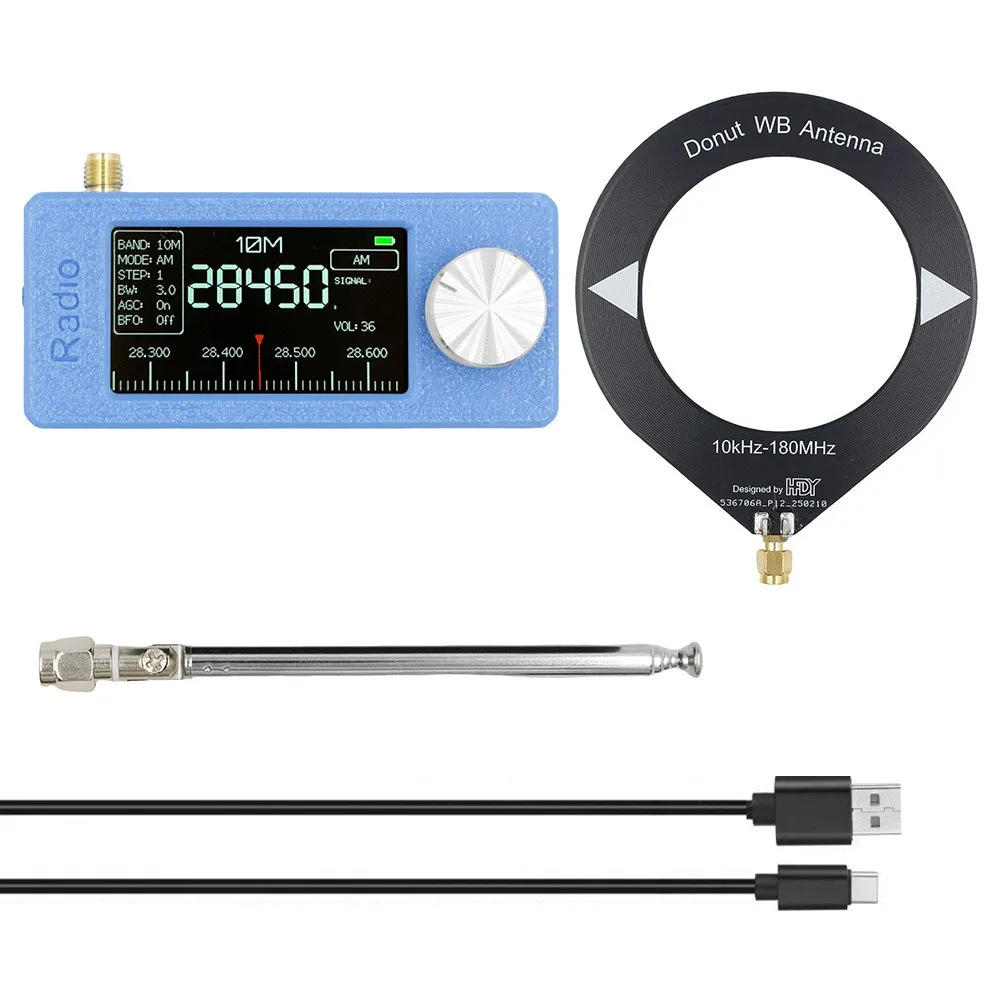 0.5-108mhz Mini Radio Sound Recorder SW LW AM FM SSB SI4732 DSP Radio Multifunctional Telescopic Antenna Full Band Mini Receiver