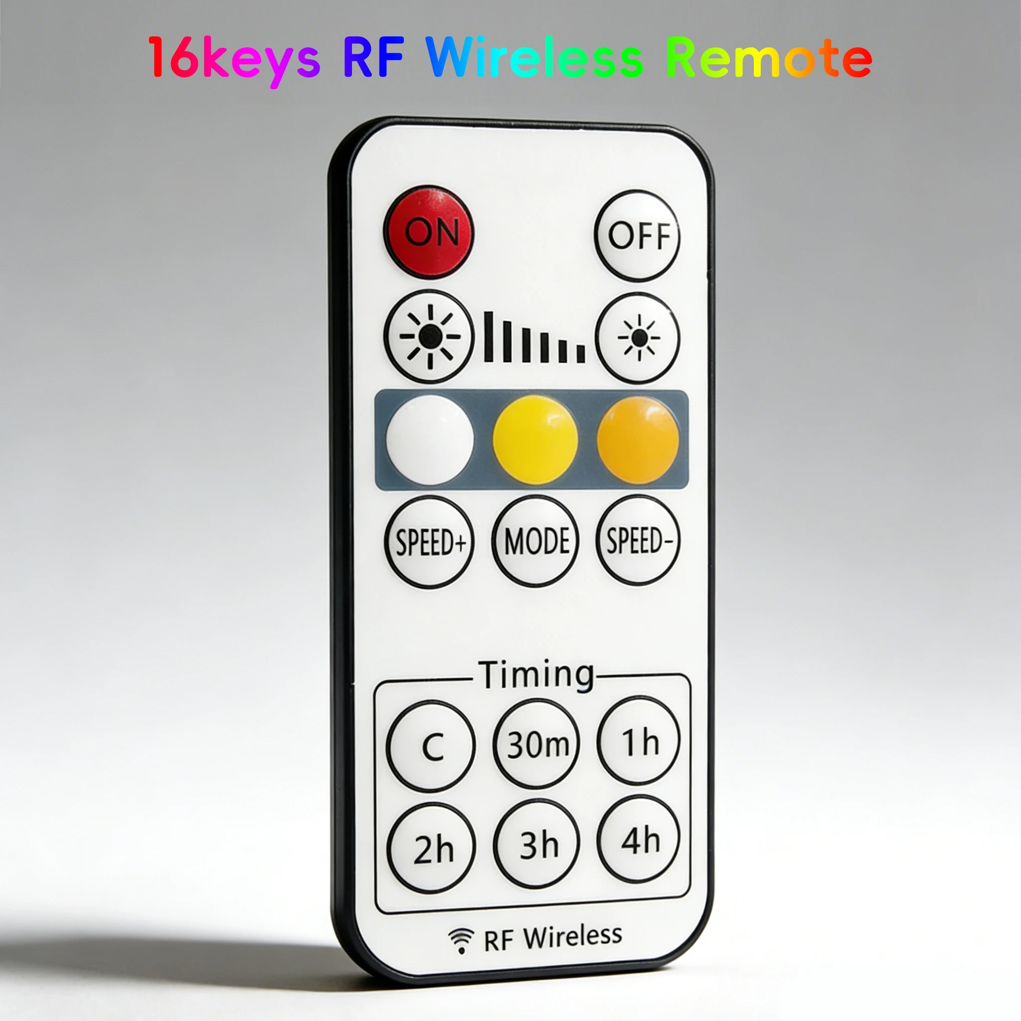 DC5-24V 8A CCT LED-Controller mit 16-Tasten RF Funkfernbedienung und Timer-Funktion für 5050 WW+CW Streifenbeleuchtungssteuerung