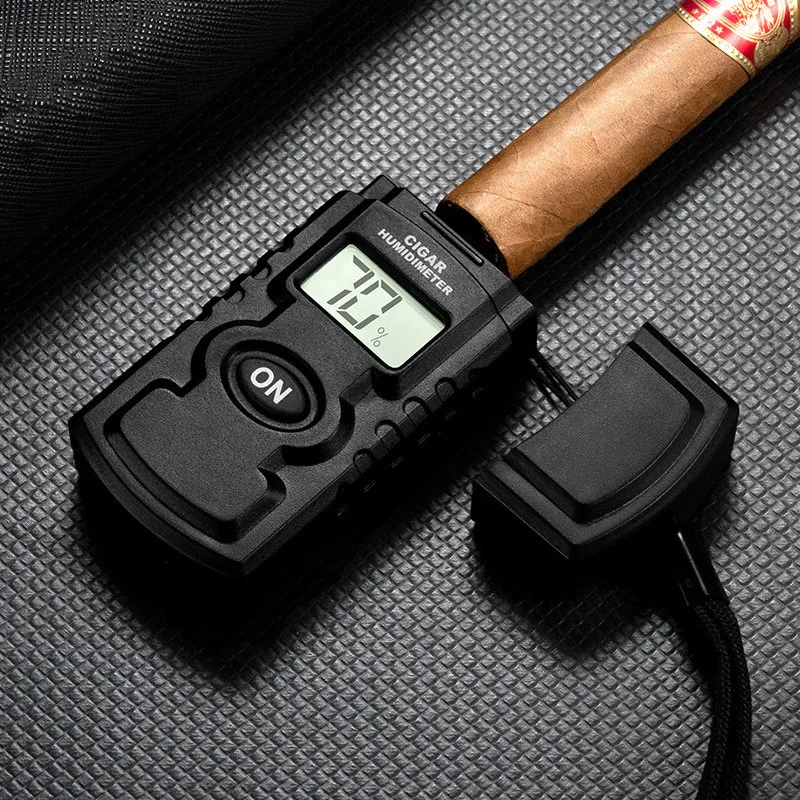 Cigar Moisture Meter Tobacco Hygrometer Pocket Cigarettes Damp Detector Density Digital Smoking Humidity LCD Accessories Gadget