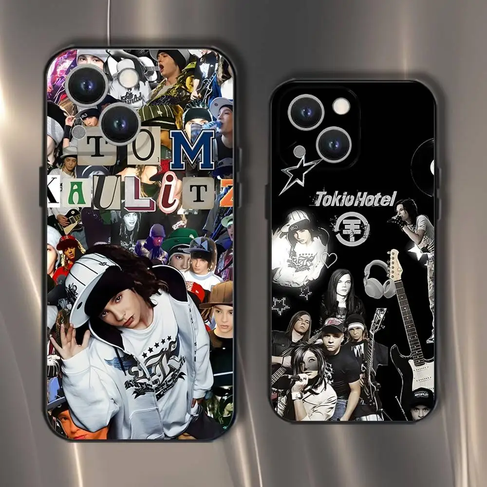

Tom Bill Kaulitz Tokio Hotel Phone Case For iPhone 16,15,14,13,12,11,Pro,XS,Max,XR,Plus,E,SE4,Mini Black Soft Cover