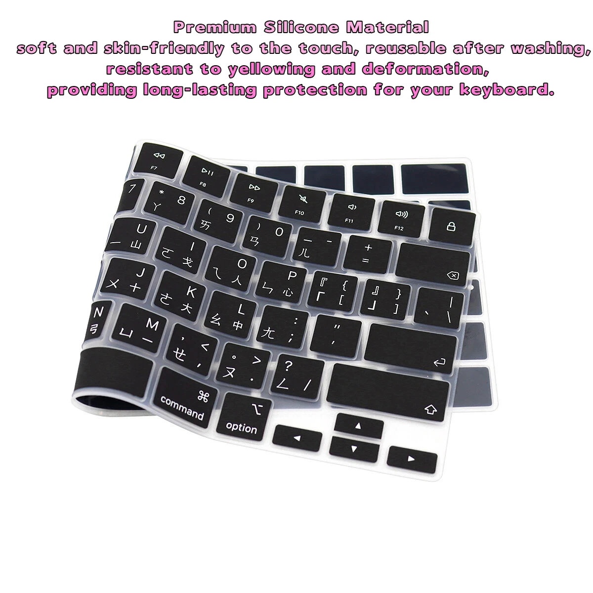 1pc Taiwanese Black White Keyboard Cover US Compatible MacBook Neo 13