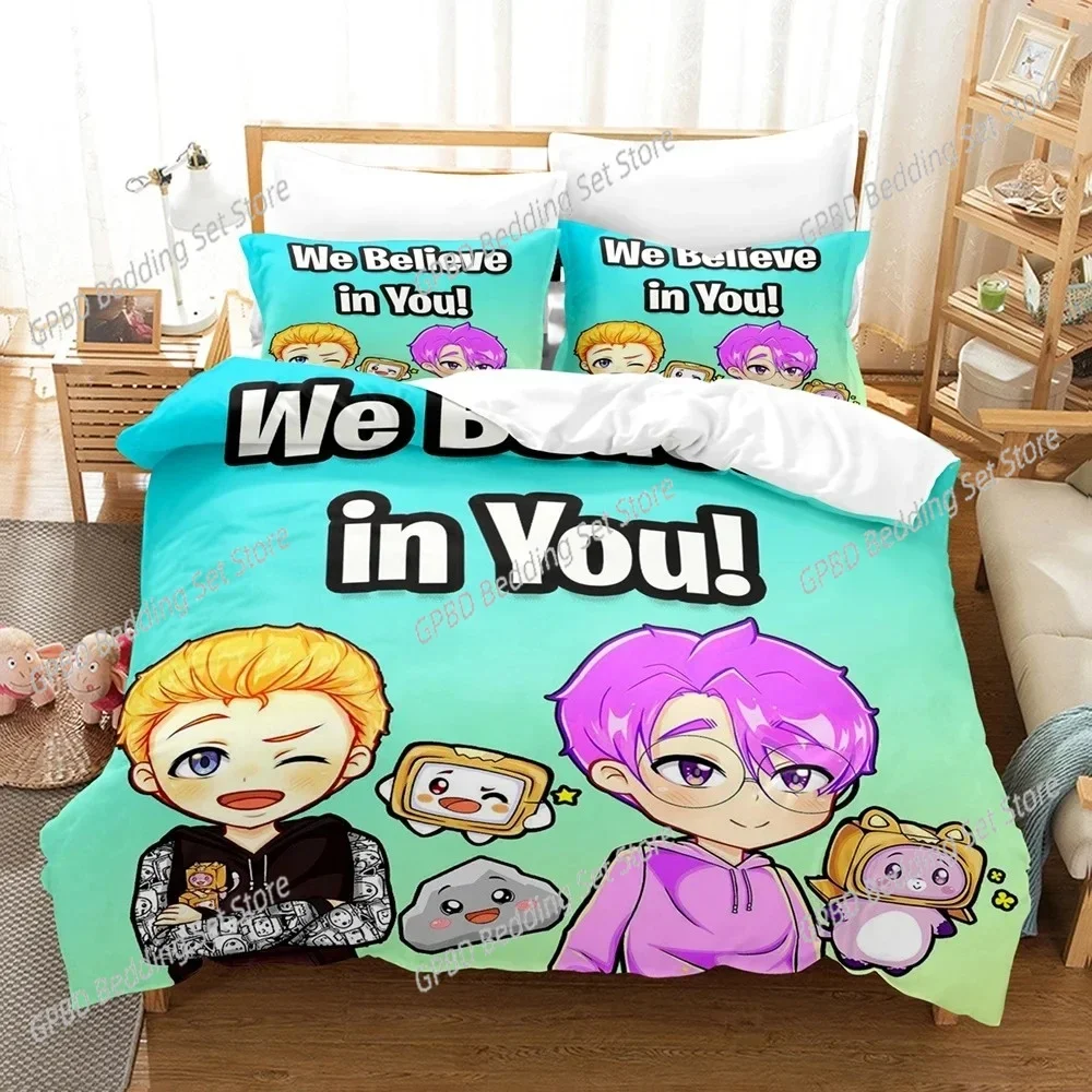 3D Print Lanky-box Foxy Boxy 3D Bedding Set Duvet Cover Pillowcases Single Twin Full Queen King Size Home Decor Quilt Boys Gift