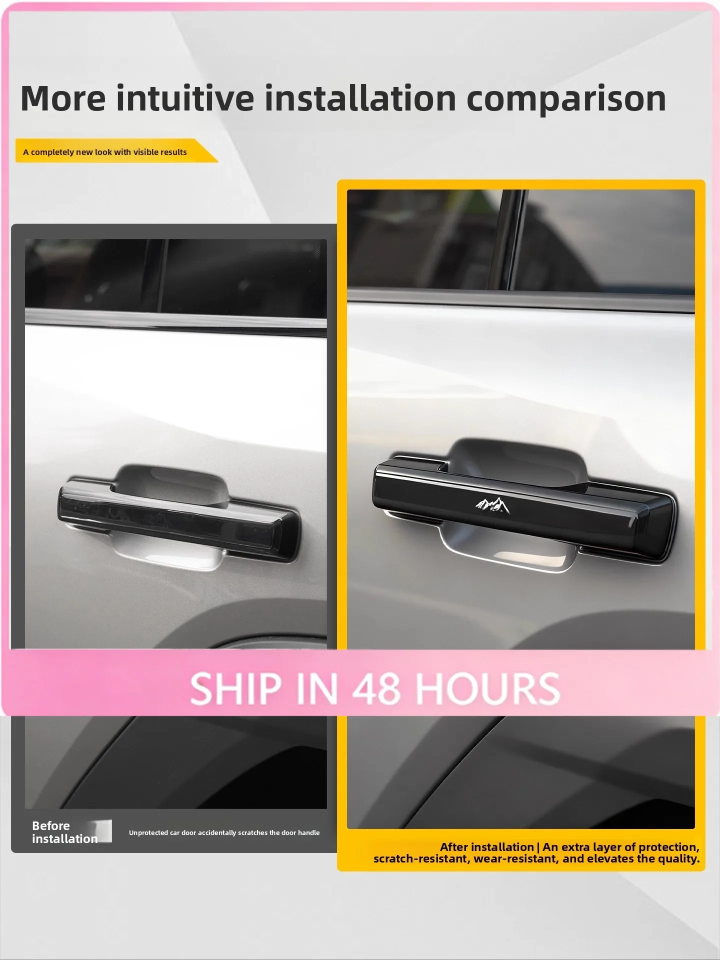 

New For Jetour G700 5Pcs Car Door Handle Protection Stickers Waterproof Wear-resistant Door Bowl Handle Anti-collision Sticker P