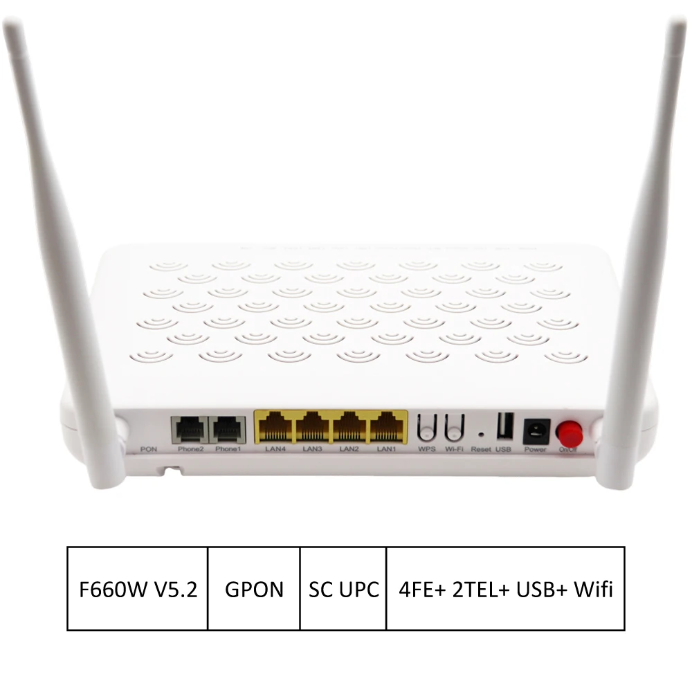 

F660W 5.2 GPON ONU ONT F673A V9 F603Za F663N F612 F660 F460 F623 EPON GPON Оптический сетевой терминал Порт 4GE 1GE