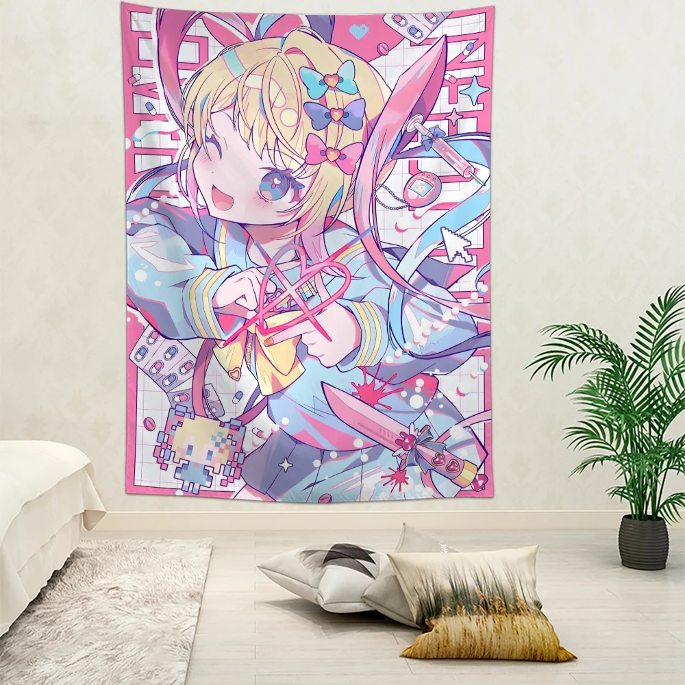 Needy Girl Streamer Overload Bunter Wandteppich Wandbehang Heimdekoration Hippie Bohemian Dekoration Wahrsagerei Wandkunst Dekor