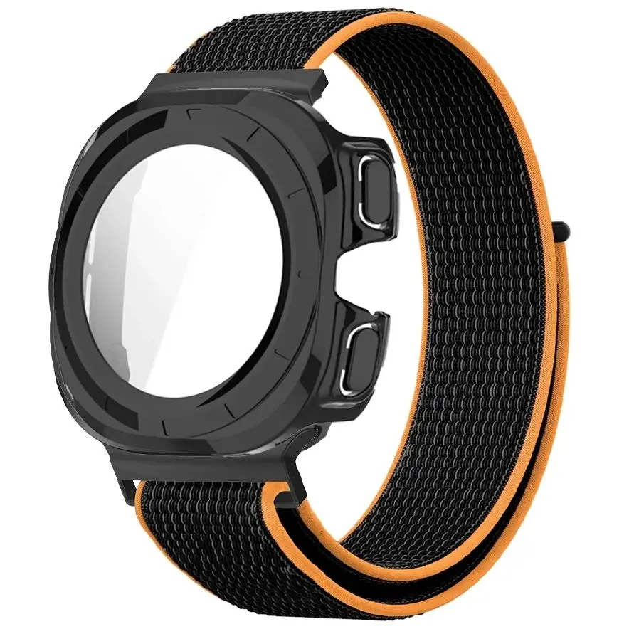 

Чехол + нейлоновый ремешок для Samsung Galaxy Watch Ultra 47 мм браслет Correa galaxy watch ultra 47 мм спортивные аксессуары для наручных часов