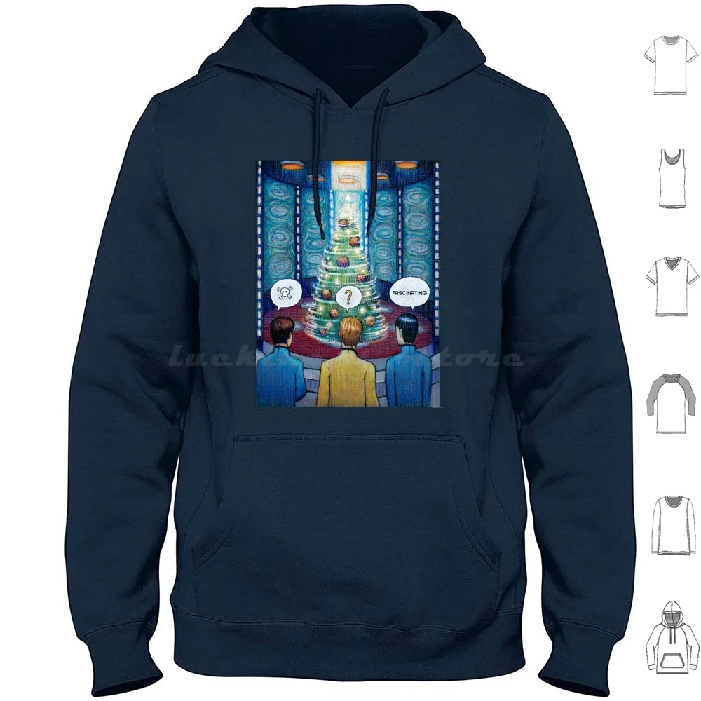 Sudadera con capucha navideña de algodón de manga larga Star Kirk Spock Bones James Kirk Leonard Mccoy Jim Mccoy Enterprise Ncc 1701