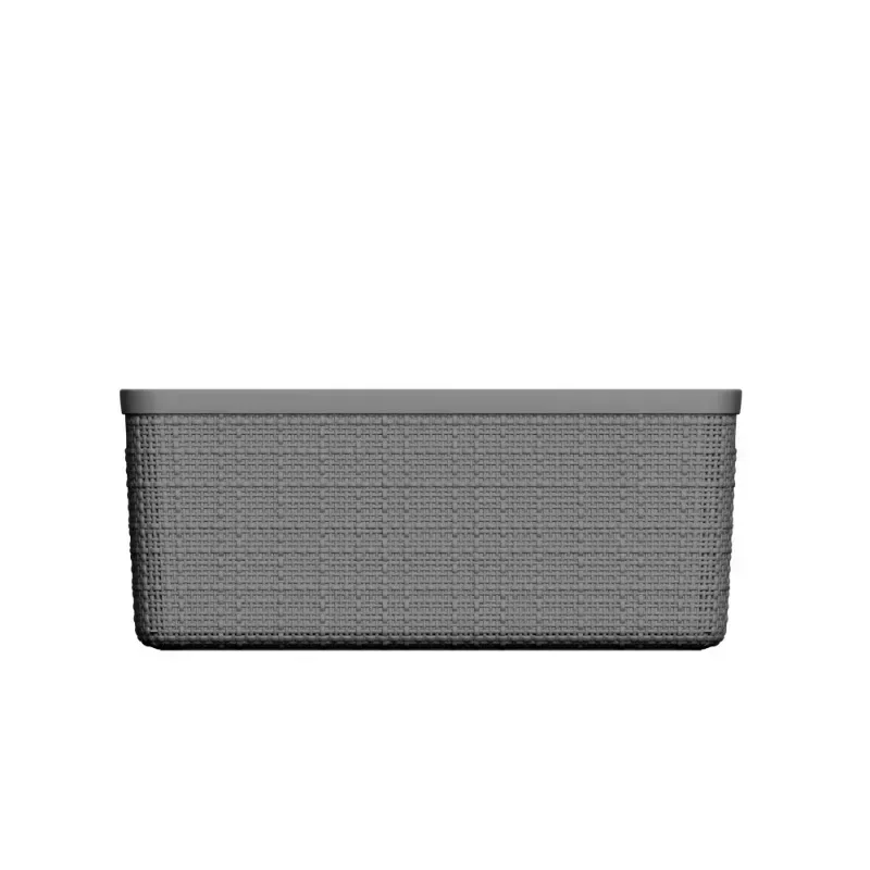 Curver Jute Medium Grey Plastic Storage Basket