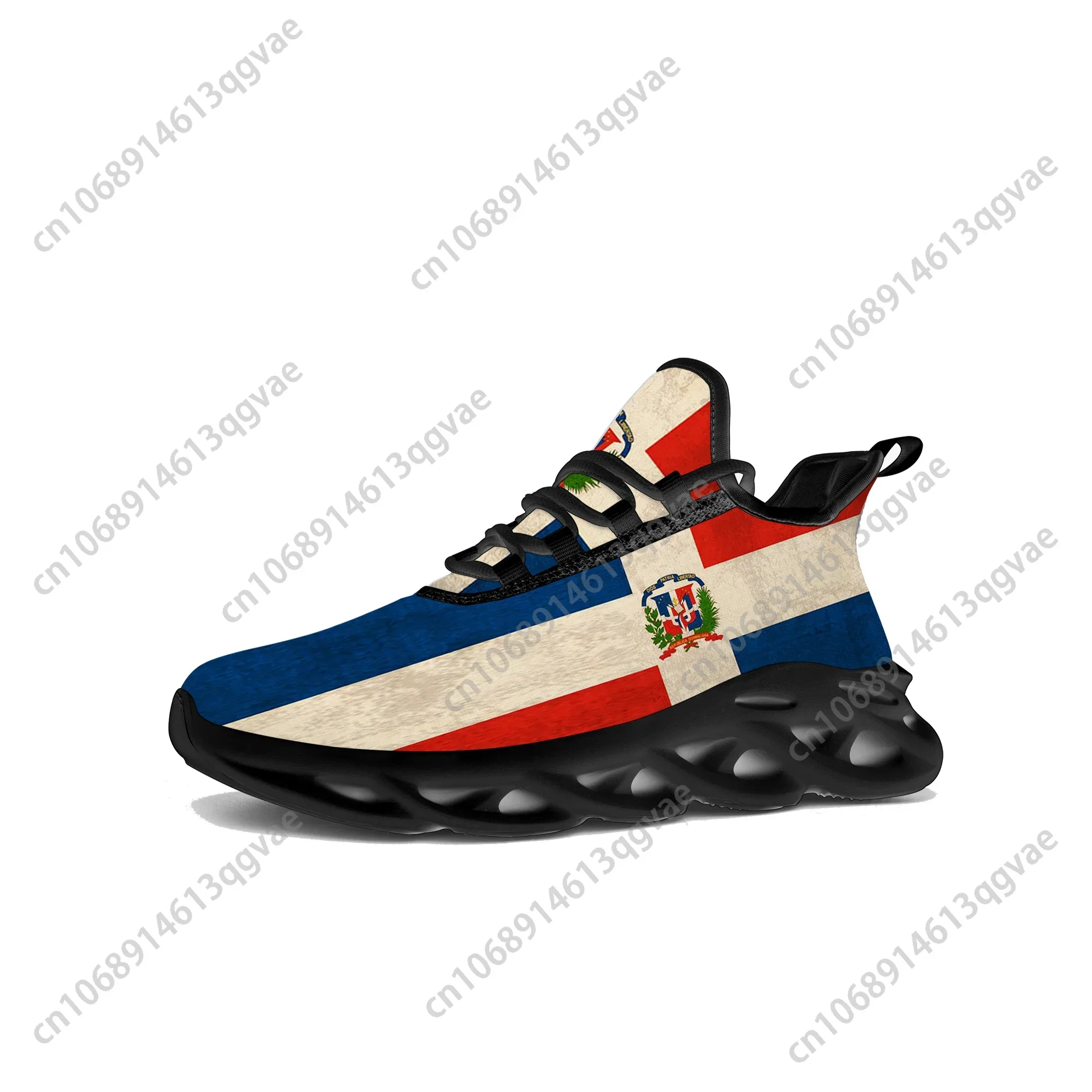 Dominican Republic Flag Flats Sneakers Mens Womens Sports Running Sneaker Lace Up Mesh Footwear Tailor-made Shoe