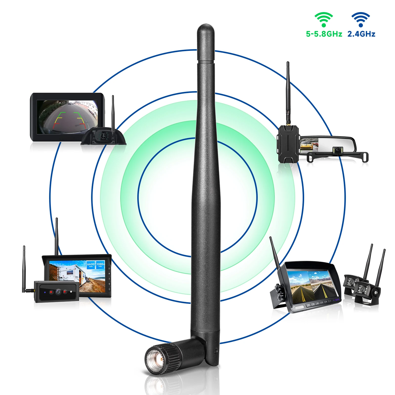 Superbat 3dbi 2.4GHz/5GHz Dual Band Omni WIFI Antenna RP-SMA for Wireless Security IP Camera