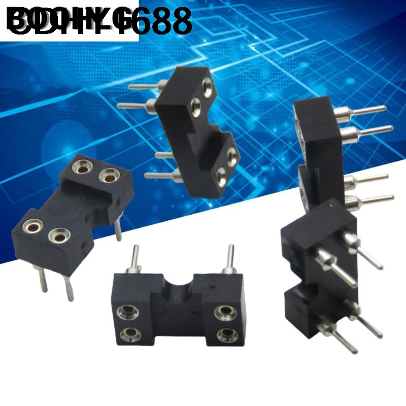 10pcs DIP4 IC 라운드 홀 소켓 4P DIP 칩 테스트 홀더 어댑터 4 핀 dip-4 DIP 4PIN 2.54MM 피치 커넥터