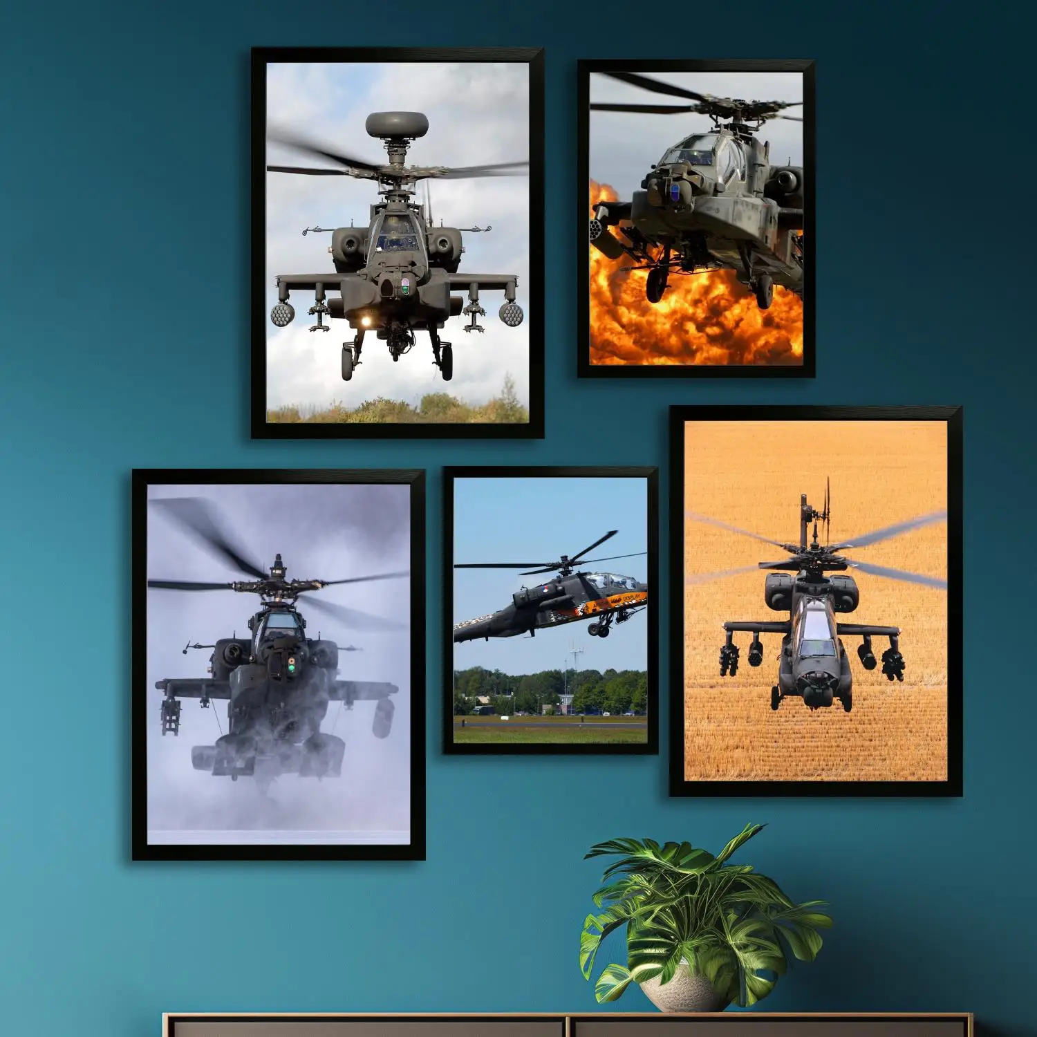 ah64 apache Canvas Art Poster and Wall Art, Picture Print, Modern Family, Bedroom Decor, Posters,Decorative painting