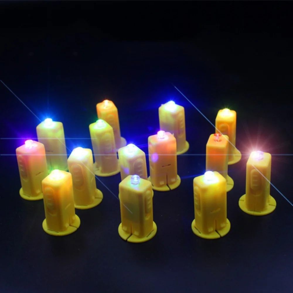 100pcs LED Electronic Candle Paper Lantern Wicks Lamp Beads Hand-held Mid-Autumn Festival LED Wick Decorative Items Electronic