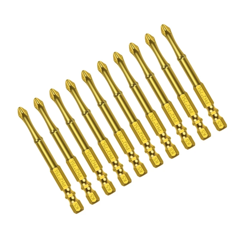 2024 New 10 Pack Driver Bits Set, High Torque Screwdriver Screw Removal, and Antislip Coating for Enhancing Durability