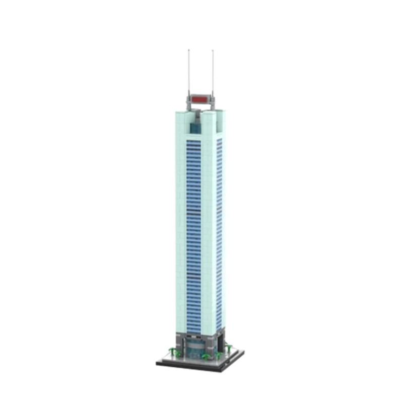 MOC-181665 Guangzhou CITIC Plaza Small Grain Building Block 1:800 scala Urban Street Scene modello architettonico giocattolo