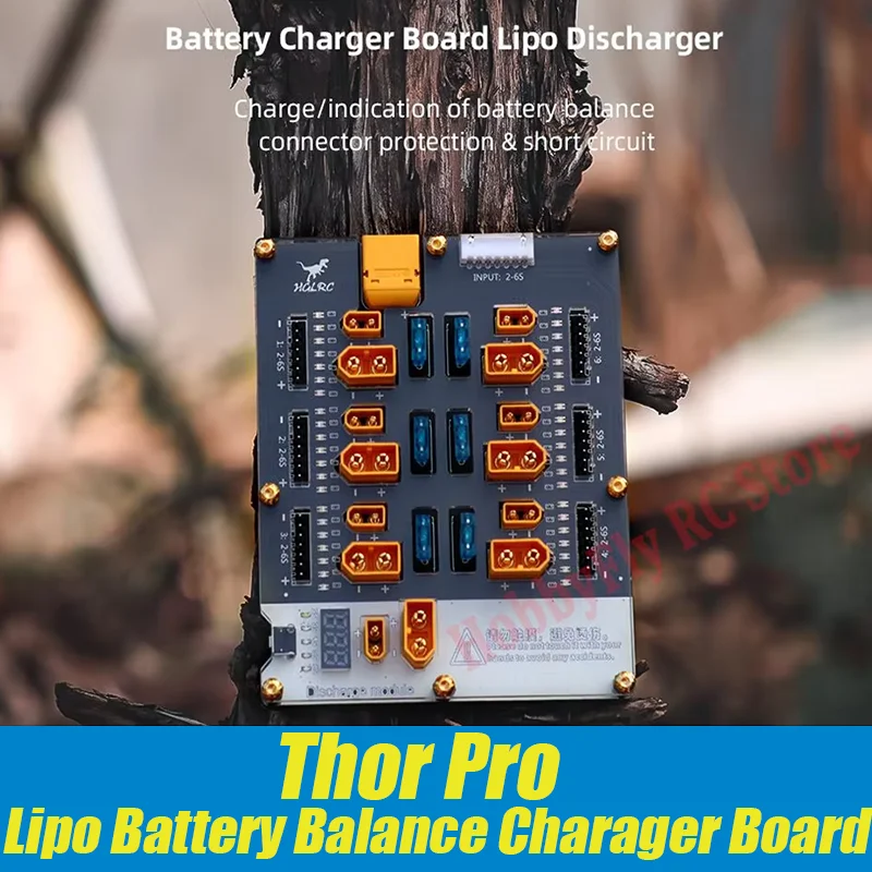 

HGLRC Thor Pro 6-портовое балансное зарядное устройство для LIPO 40A XT60 XT30 Разъем 2-6S LIPO Разрядное устройство для IMAX B6 ISDT Q6 Nano HOTA D6 Pro P6