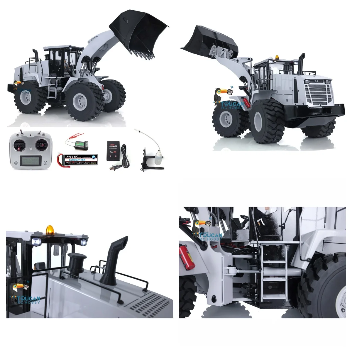 Amerykański Metalowy Model Ładowarki Hydraulicznej RC 1/14, Samochód, ESC, Silnik, Światła, System Dźwiękowy, Zmontowany, Ładowarka, Zdalnie Sterowany Ciągnik Terenowy, Zabawki