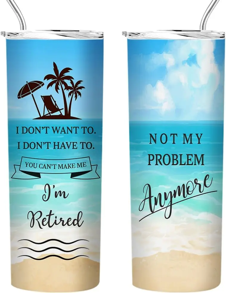 

Retirement Gifts for Women,Happy Retirement Travel Tumbler Cup,Retired Gifts for Women Coworker,Vacuum Insulated Stainless Steel