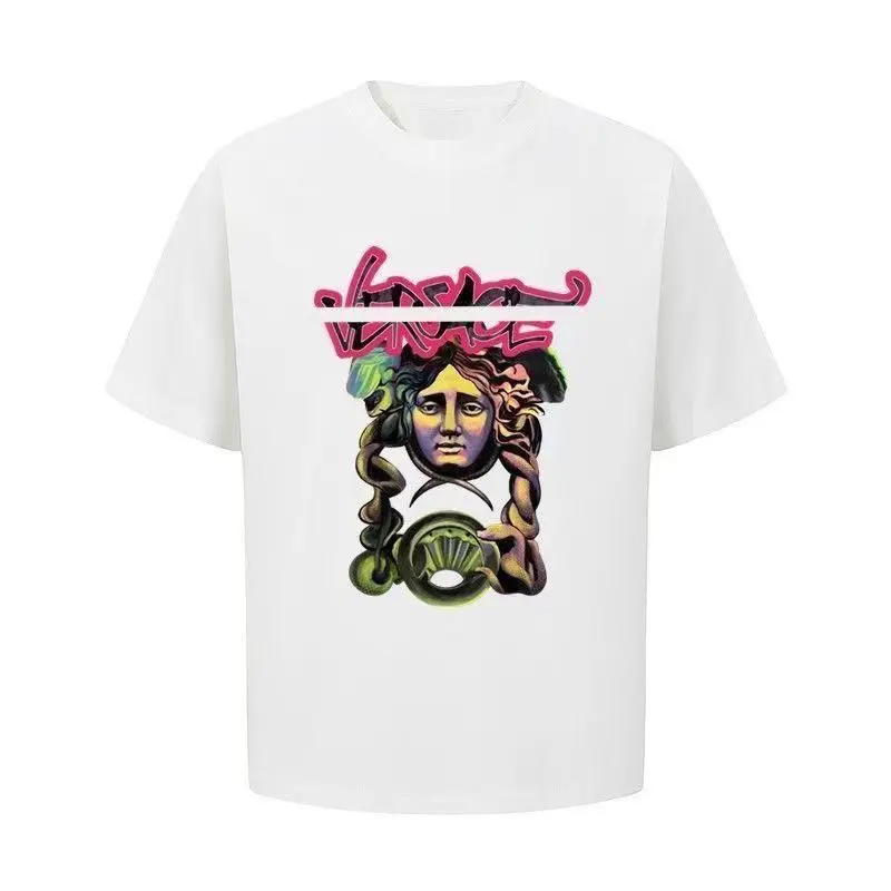 تي شيرت قطني جديد للزوجين بأكمام قصيرة صيفي كاجوال مطبوع عليه حروف فضفاضة برقبة دائرية للرجال والنساء #2