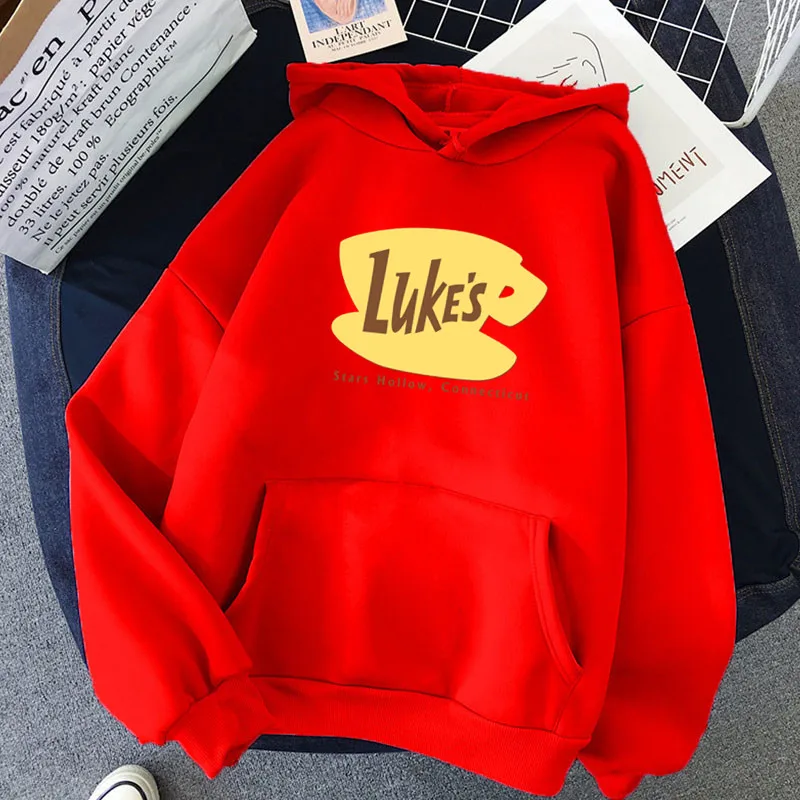 Luke\'s Hoodies Women Clothes Oversized Tops Sweatshirts Unisex Harajuku Print Gilmore Girls Fashion TV Hoodie Loose Sudaderas