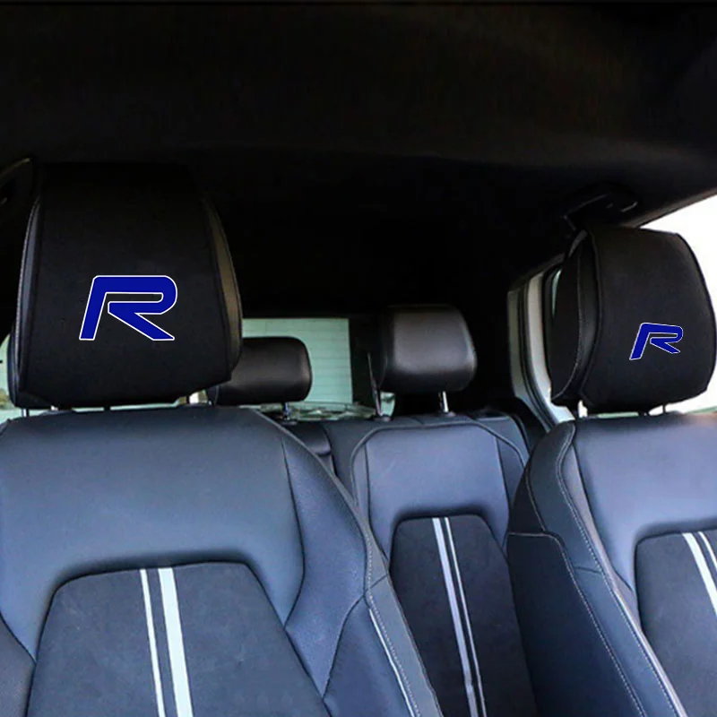 leather embossed car seat headrest cover car decorative item For Volvo R T6 AWD S40 S60 S90 XC40 XC60 XC90 V40 Accessories