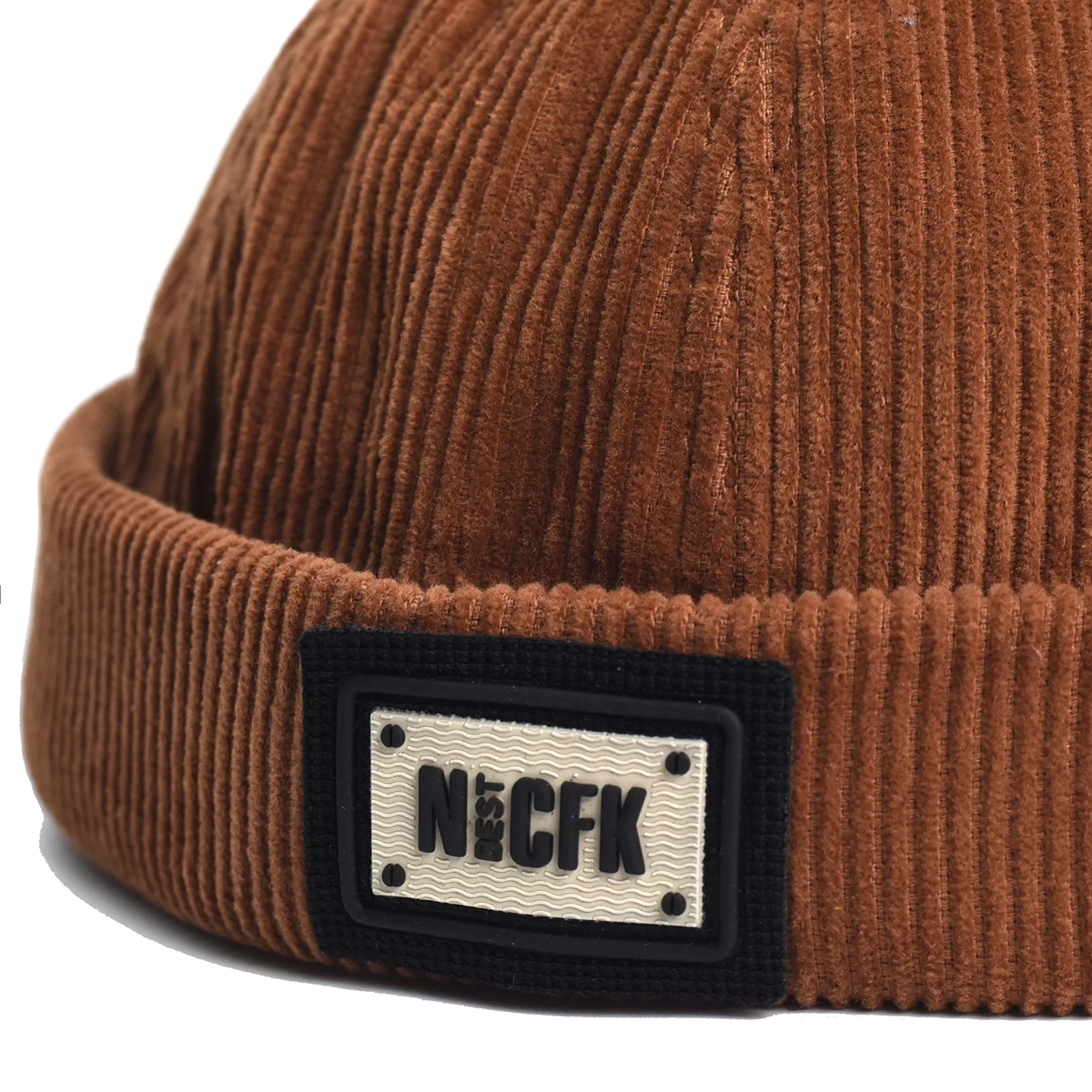 Retro Beanie Hat Unisex Solid Cap Streetwear Hip Hop Brimless Hats Vintage Corduroy Docker Caps For Men Adjustable Dome Hats