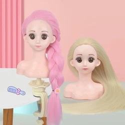 CUTEPLUS-Tresse de cheveux raides, modèle de tête ultraviolette, simulation de tête de poupée, faux cheveux, maquillage, pratique