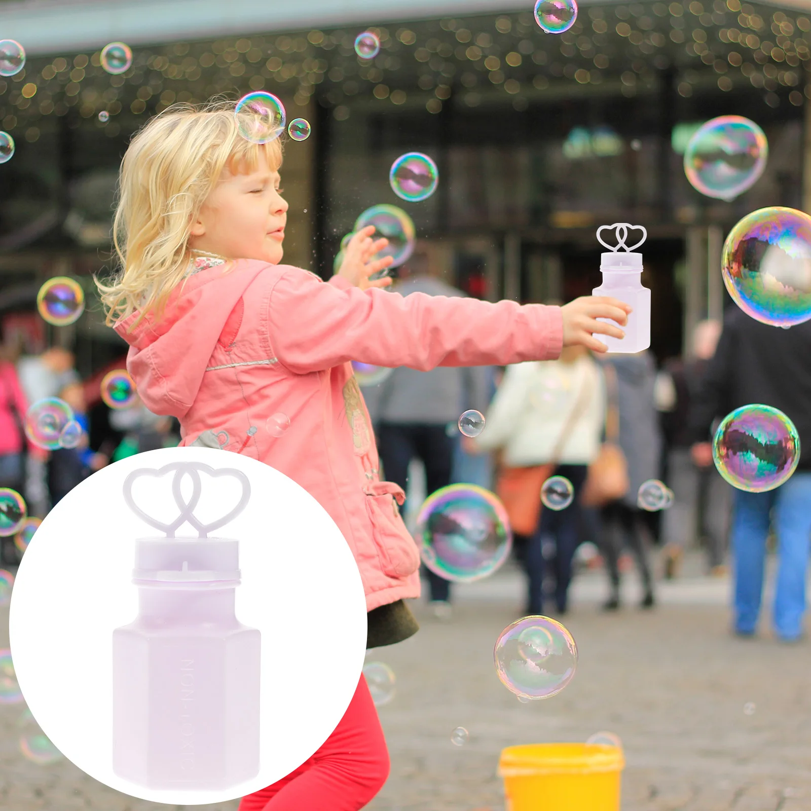 24 stks Dubbel Hart Bubble Sticks Lege Fles Decoratie voor Bruiloft Gunsten Kids Gift Chic Creatieve Blaasbellen