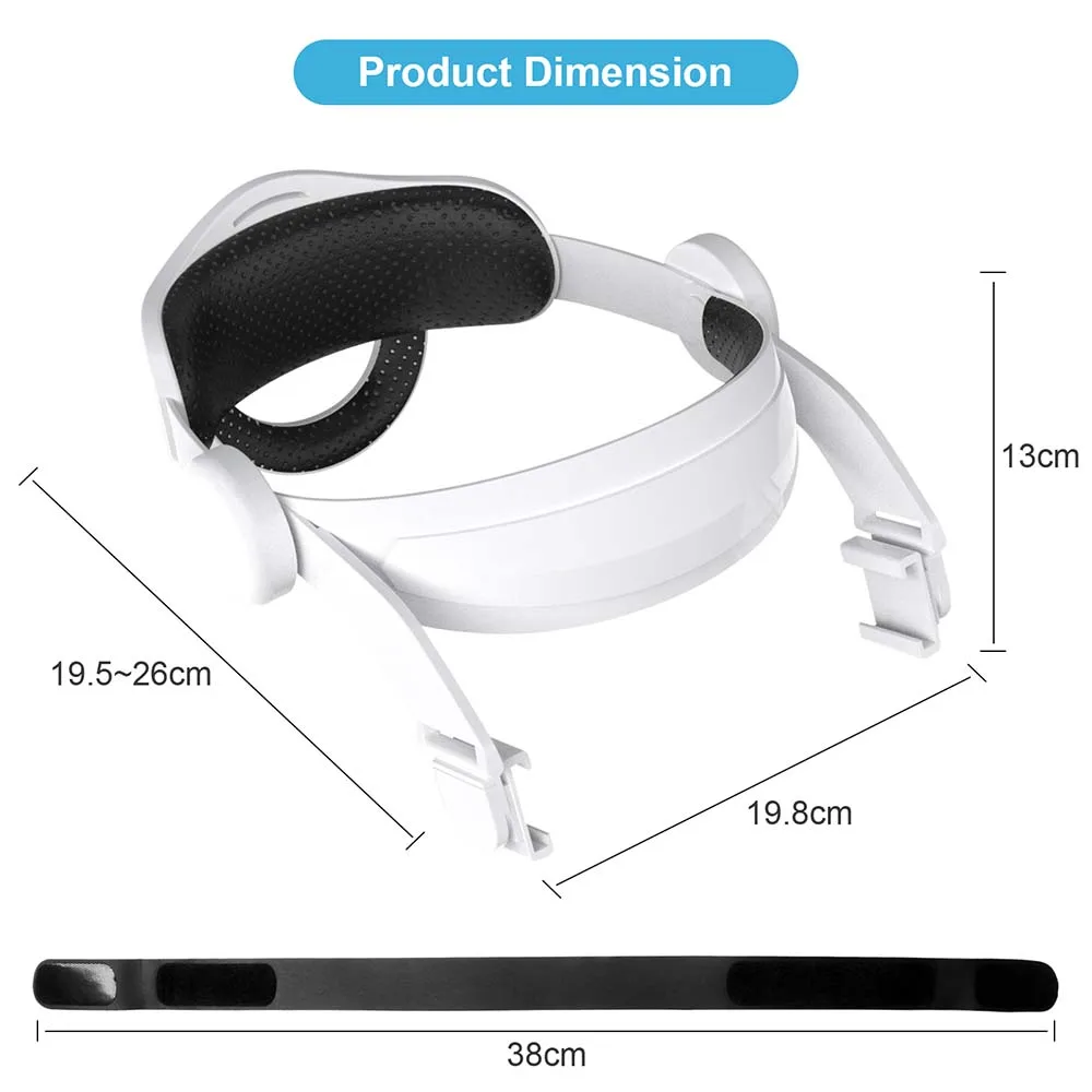 For Oculus Quest 2 White Adjustable Headband VR Headwear Rotatable Head Strap VR Headset Accessories