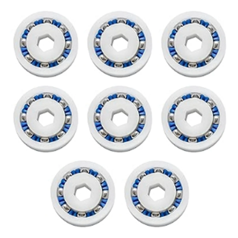 8Pcs Pool Supply Town Wheel Ball Bearing For Polaris Vac- 360 380 Pool Cleaner Wheel Plastic Ball Bearing Parts