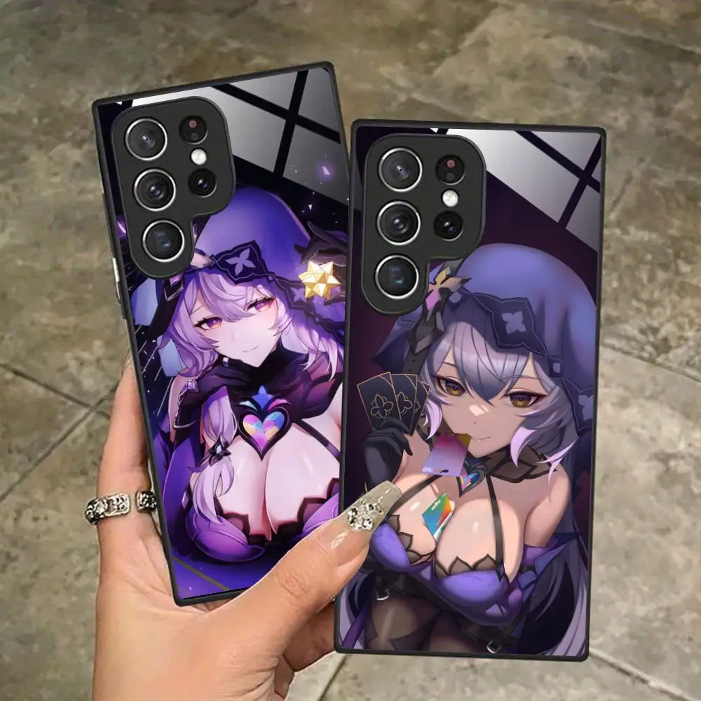 Honkai Star Rail BlackSwan Phone Case for Samsung Galaxy S25 S24 S23 S22 S21 S20 Note20 Plus FE Ultra Glass Cover Pretty Luxury