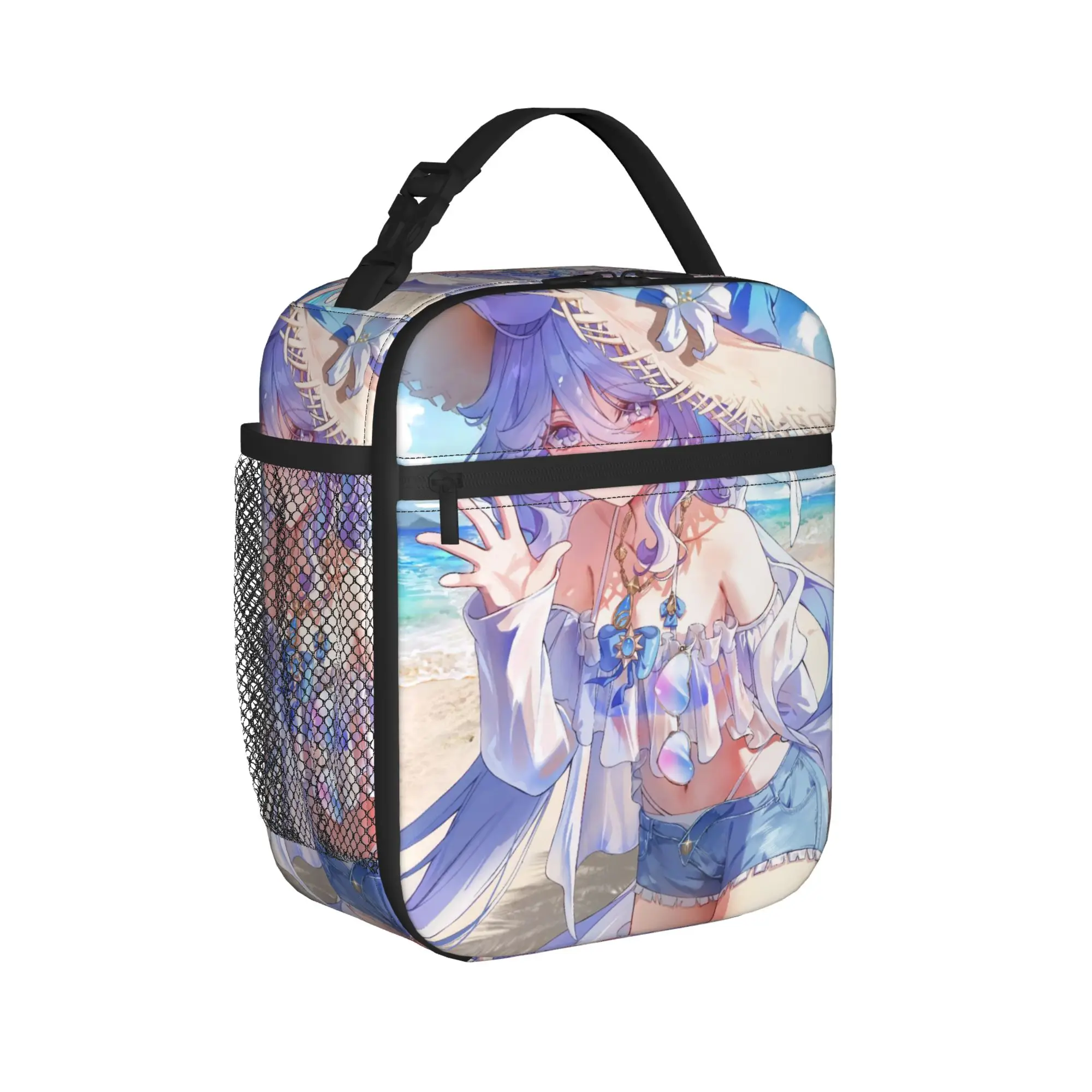 Furina Genshins Impact Thermal Insulated Lunch Bag for Picnic  Reusable Food Container Bags Thermal Cooler Lunch Box