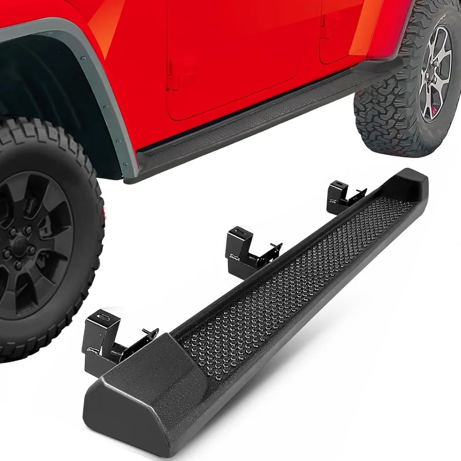 

7 подножек для Jeep Wrangler JL 4 двери 2018-2025 гг. — прочные боковые ступеньки Nerf Bars для улучшенного доступа и улучшения транспортных средств
