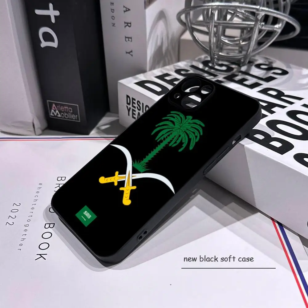 Kingdom Of Saudi Arabia Flag Phone Case for Iphone 15 14 12 11 13 Pro Max Mini X XR XS 7 8 Max SE 2020 Soft Dark Skeleton Phone