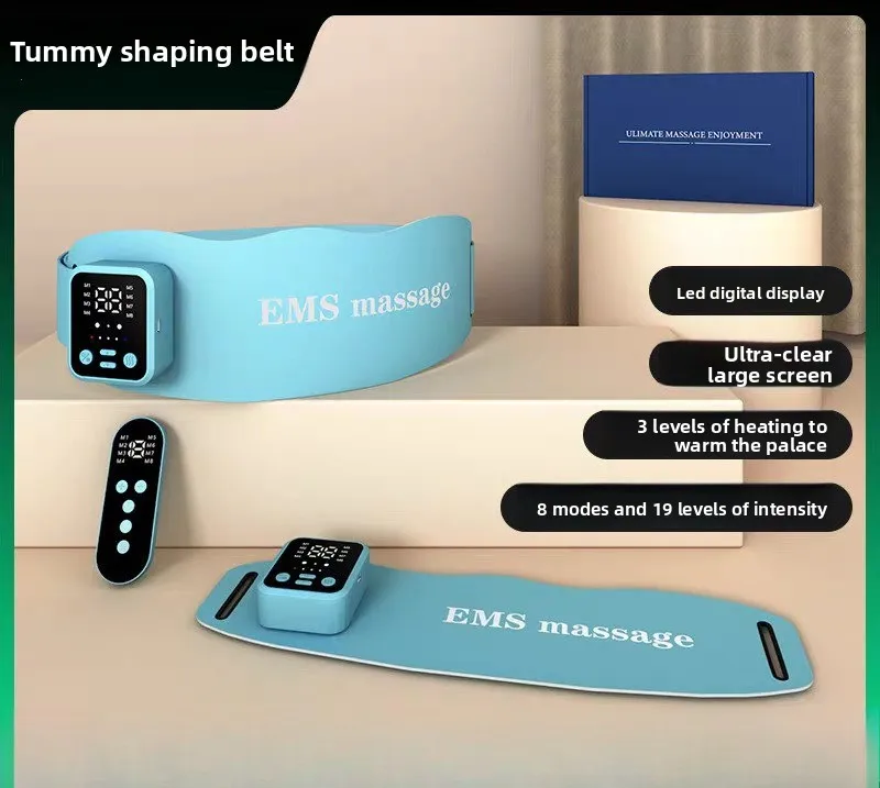 

EMS Ab Toning Belt with Heat & Vibration–Microcurrent Waist Trainer for Core Strengthening, Muscle Toning & Body Shaping at Home