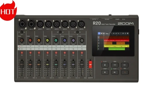 

ZOOM R20 MULTI TRACK RECORDER 4.3” Full-color LCD touchscreen display Easy-to-use DAW-inspired interface