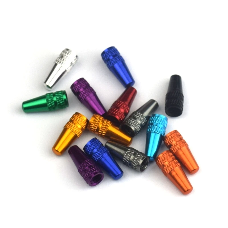 4Pcs Aluminum Alloy Bicycles Air Tire Caps Bike Tire Valves Stem Caps Repalcement Bike Tire Air Dust Stem Covers Durable