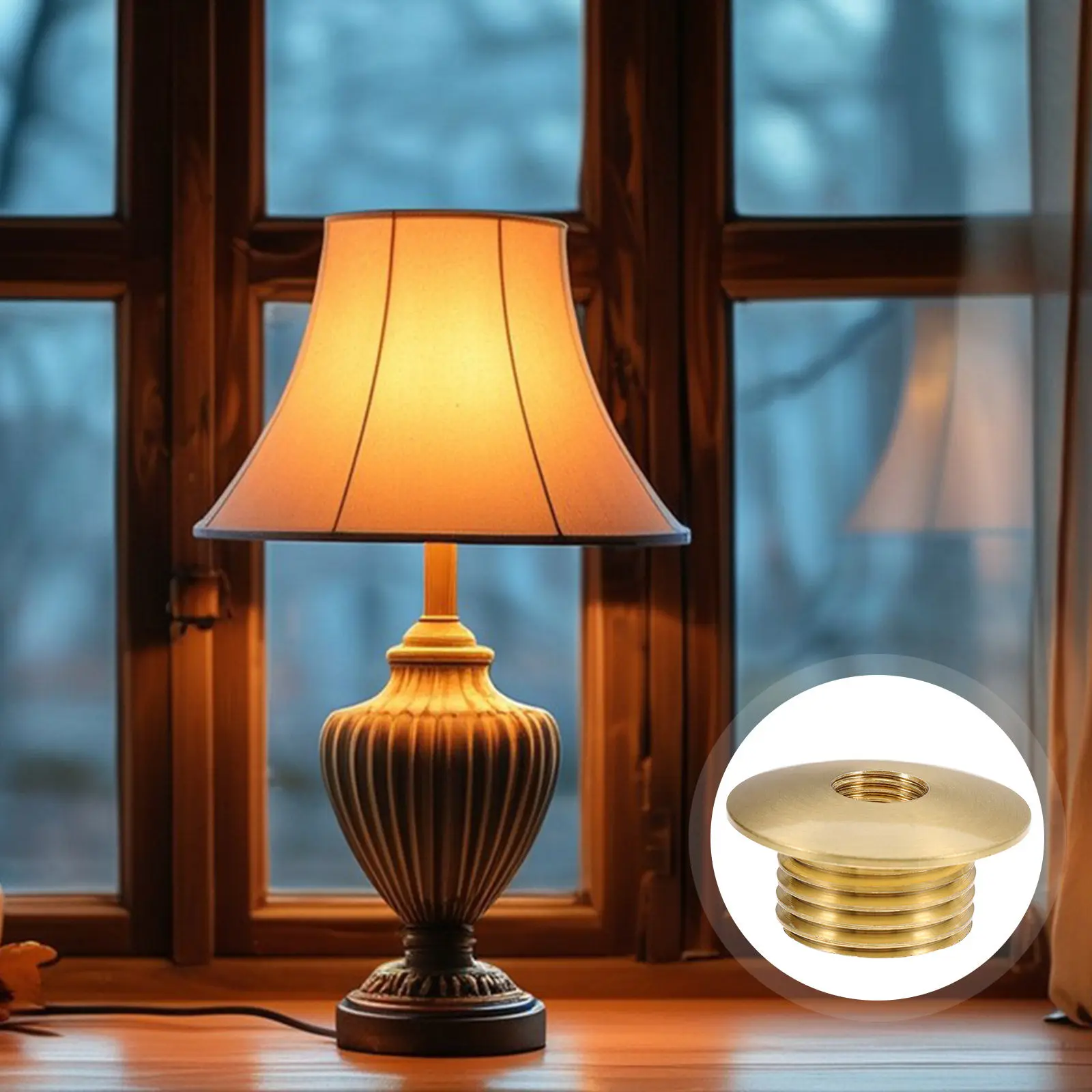 Aluminium Lampshade Thread Fitting Cap Replacement Part for Lighting Fixtures Enhances Stability Appearance of Chandelier Wall