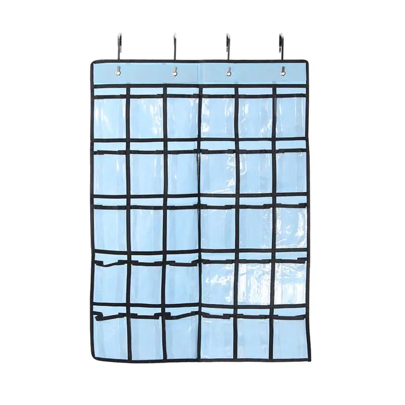 Customer Favorite Pocket Chart For Calculator Holder, 30 Pocket Charts For Classroom 33.5 X 24.5 Inch Hanging Cell Phone Organiz