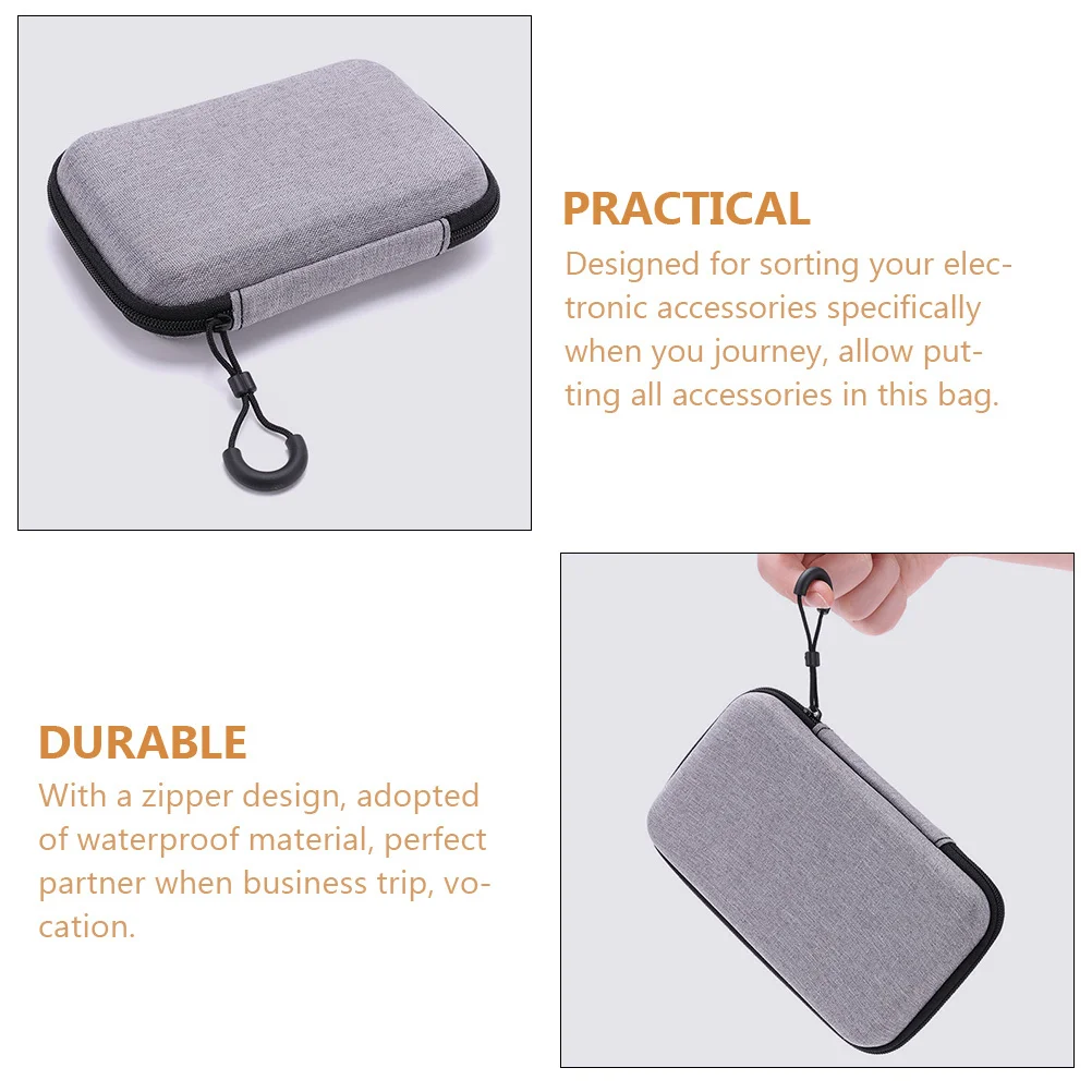 

2Pcs Durable Eva Electronic Accessories Organizer Waterproof Pouch for Travel Business Trip Electronic Product Bag