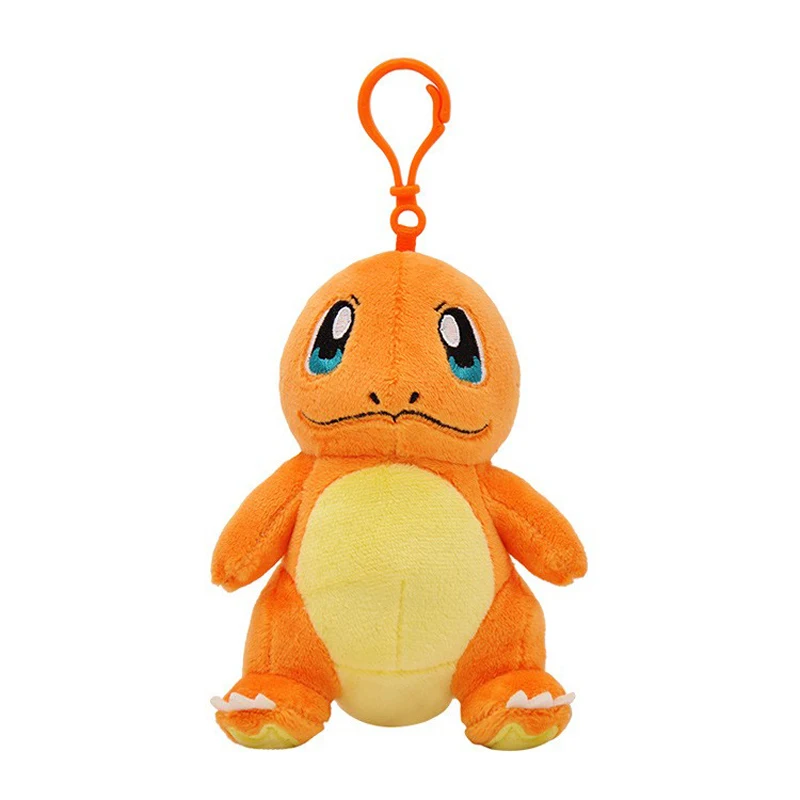 10-12CM cartoon treasure cute peluche elf Pikachu Kawaii ciondolo Charmander Bulbasaur portachiavi accessori per borse