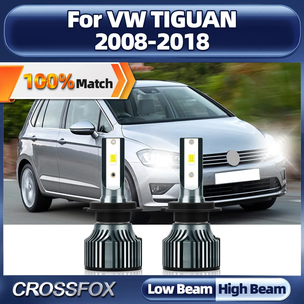 

120W LED Headlight Bulbs 20000LM Car Headlamps With Fan 12V 6000K White For VW TIGUAN 2008-2012 2013 2014 2015 2016 2017 2018