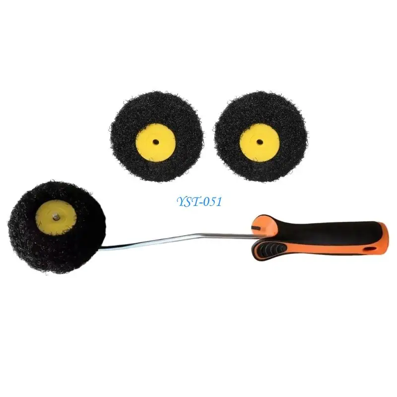 E15A Professional Corner Compound Roller Walls Painting Applicator Corner Paint Brush Putty Roller for Painting Walls