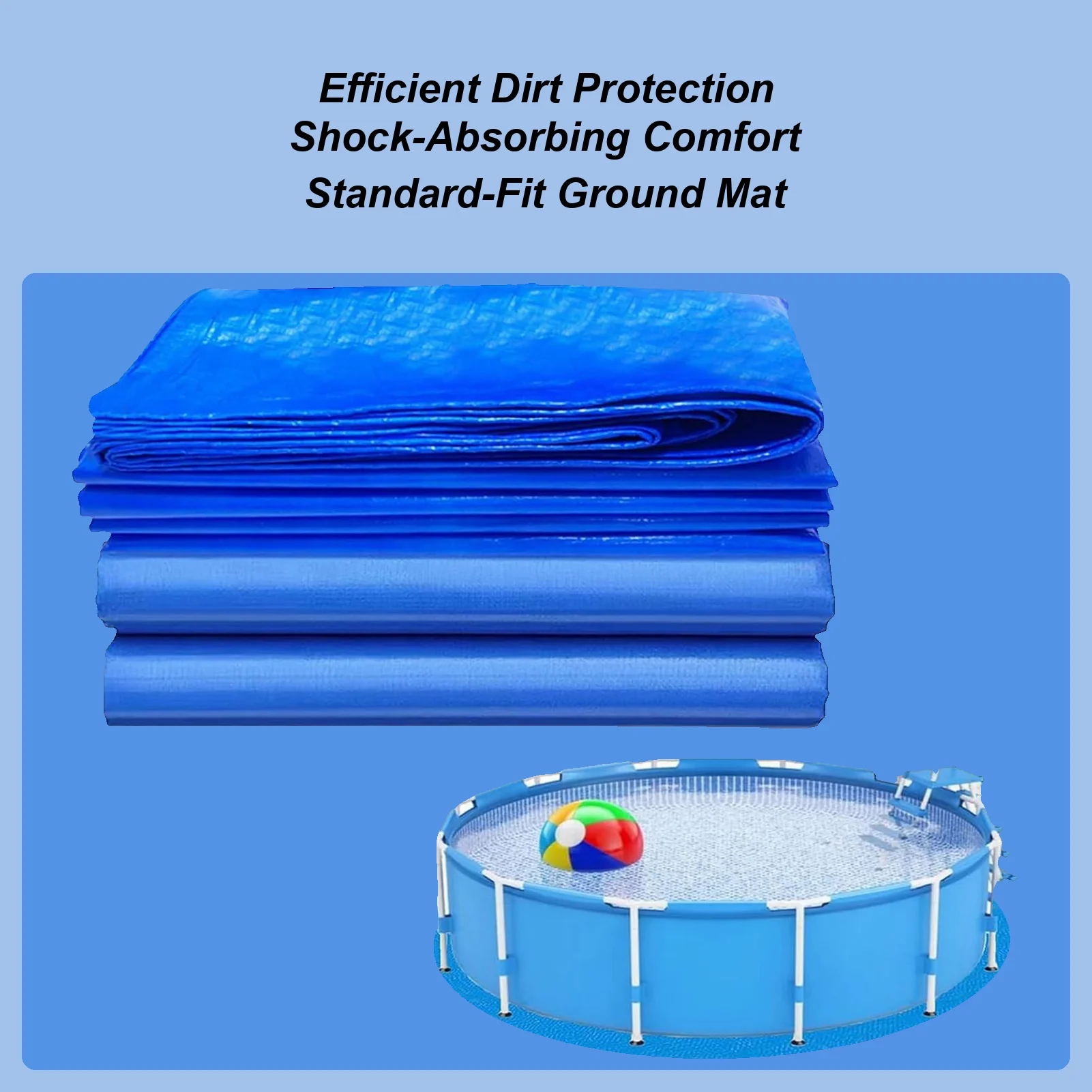 Pool Ground Pad Round Under Pool Mat Puncture Proof Tarps Heavy Duty Tarps Thickened Cloth Protector Padding For Swimming Bottom