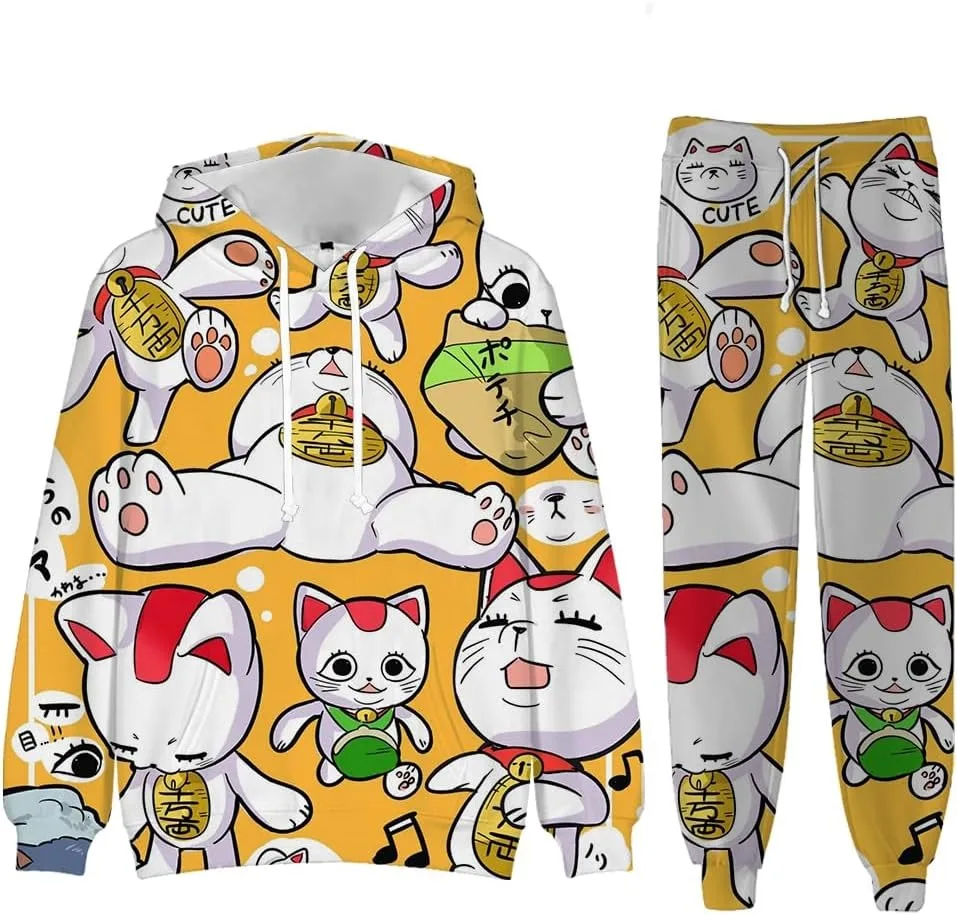 

Anime Dandadan Hoodie and Pants Set Sweatshirt Hooded Sweatpants Trousers