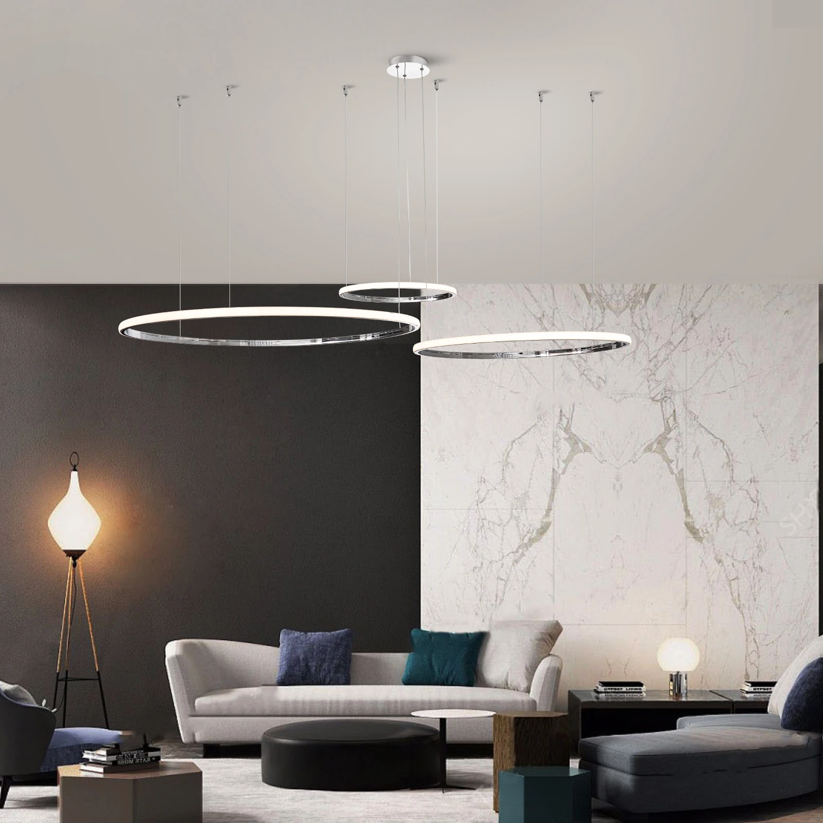 Moderno LED Luzes Pingente, Lâmpada Pendurada, Cromado Ou Banhado A Ouro, Sala De Jantar, Decoração Da Sala De Estar, Cozinha, 110-240V