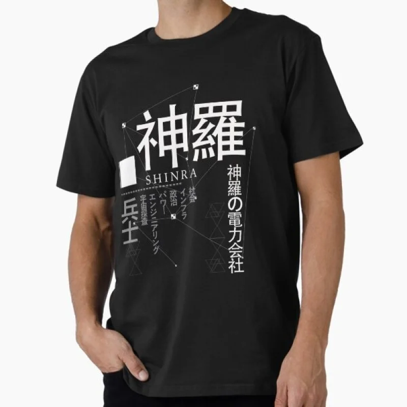 

0324 Shinra Electric Power Company Gift t shirt Videogame Final Fantasy VII graphic tee Y2K Clothes 100% Ccotton Large size Tops