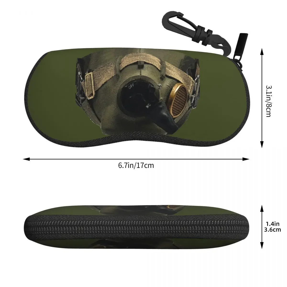 Custom Modern Fighter Pilot Helmet Sunglasses Soft Case Neoprene Zipper Shell Eyeglass  Protective Box For Glasses