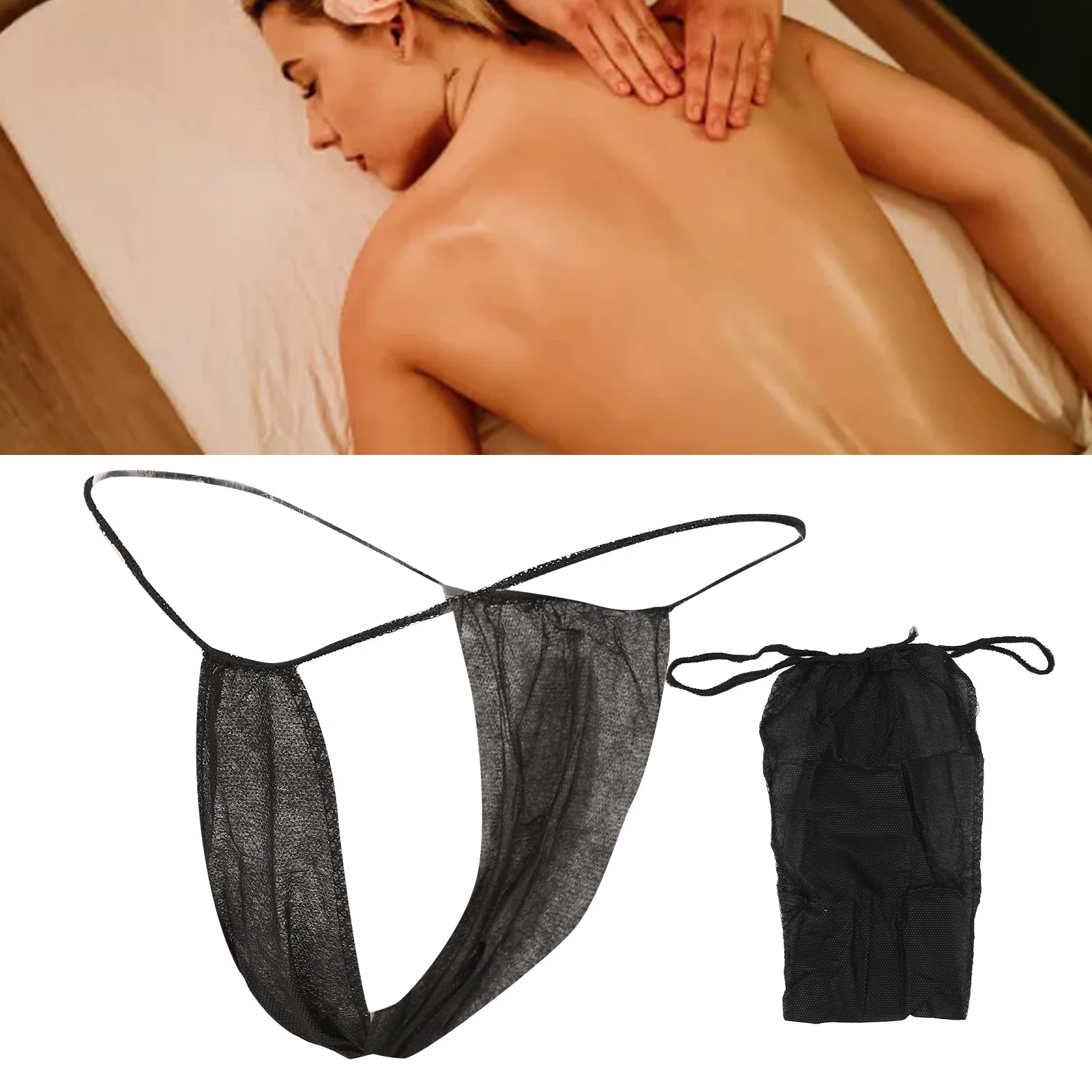 Disposable Underwear Panties Elastic Waistband Disposable Panties for Woman Spa 100pcs Disposable Spa Panties
